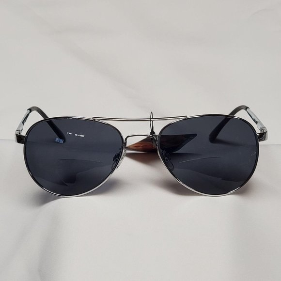 Design Line Aviator Sun Readers +2.25 Silver - Picture 3 of 11